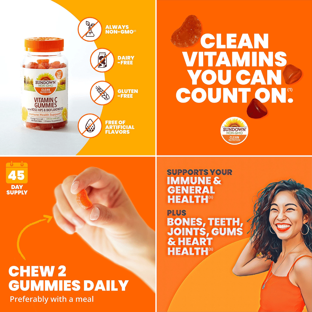 Sundown Vitamin C gummies, features & benefits