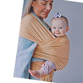 Mushie Baby Wrap Carrier, Mustard Melange