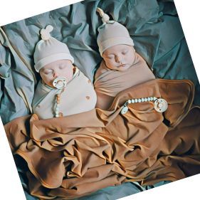 Mushie Stretchy Swaddle Blanket, Blush