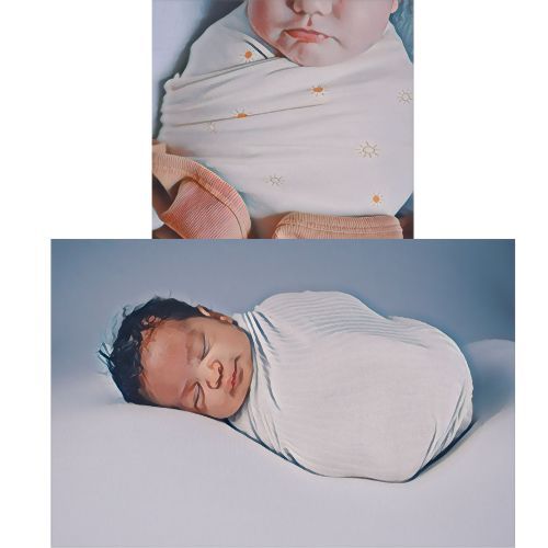 Mushie Stretchy Baby Swaddle Blanket